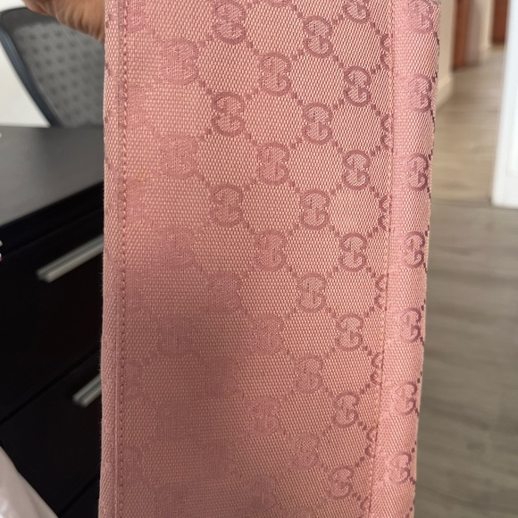 Authentic GUCCI Shoulder HandBag Purse GG Canvas Leather Pink - Picture 5 of 15